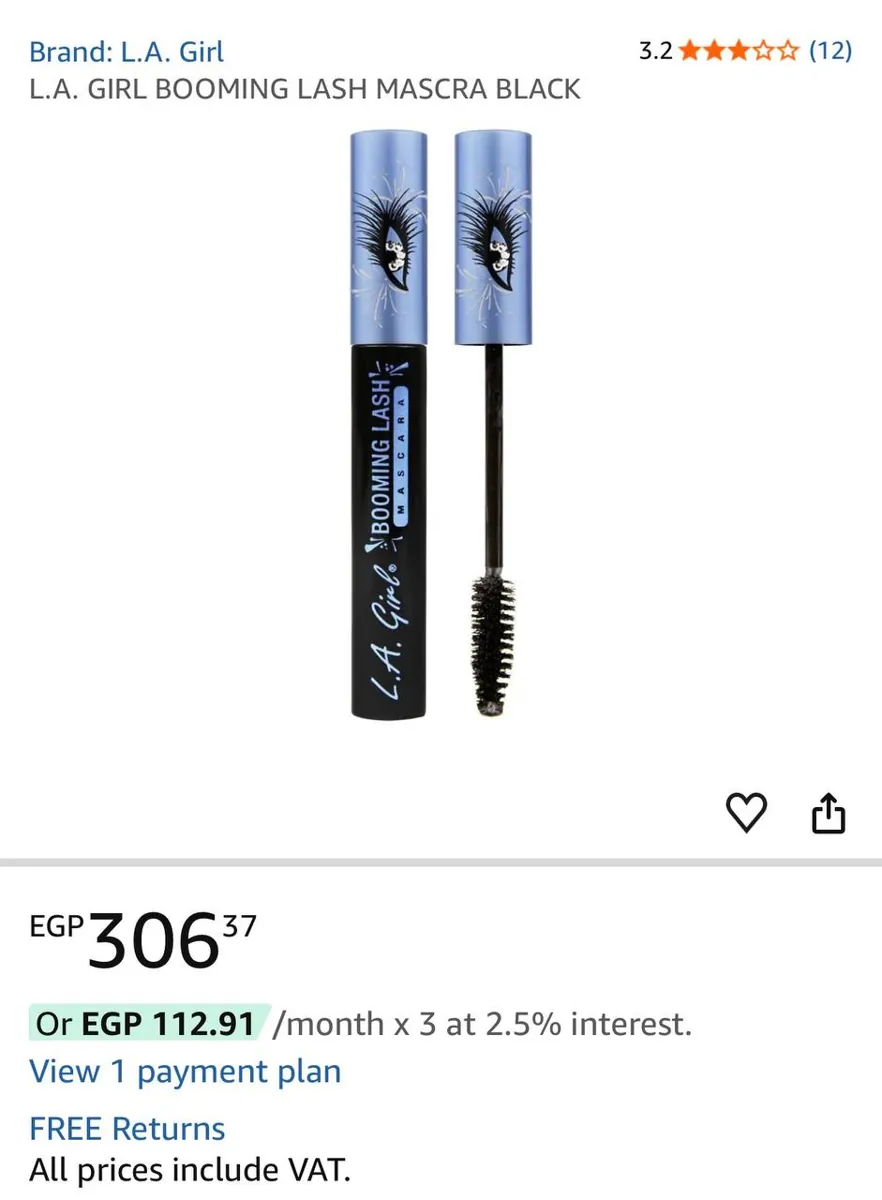 صورة ⚡️  L.A. Girl Booming Lash Mascara 🖤