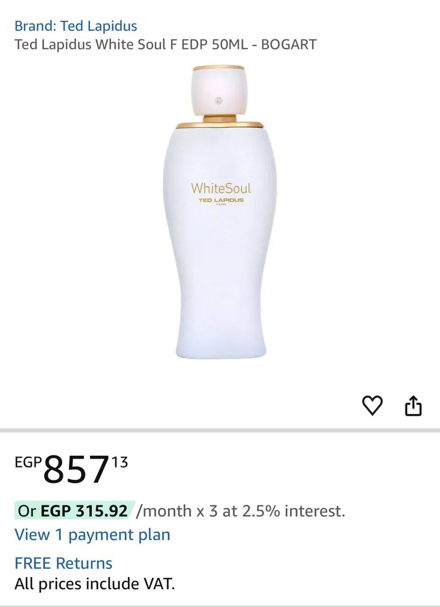 صورة ⚡️ عرض على Ted Lapidus White Soul F EDP 50ML 🤍✨