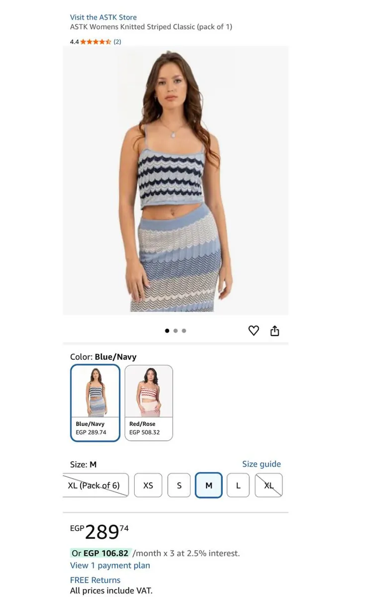 صورة ⚡️ عرض على ASTK Women’s Knitted Striped Top 💙