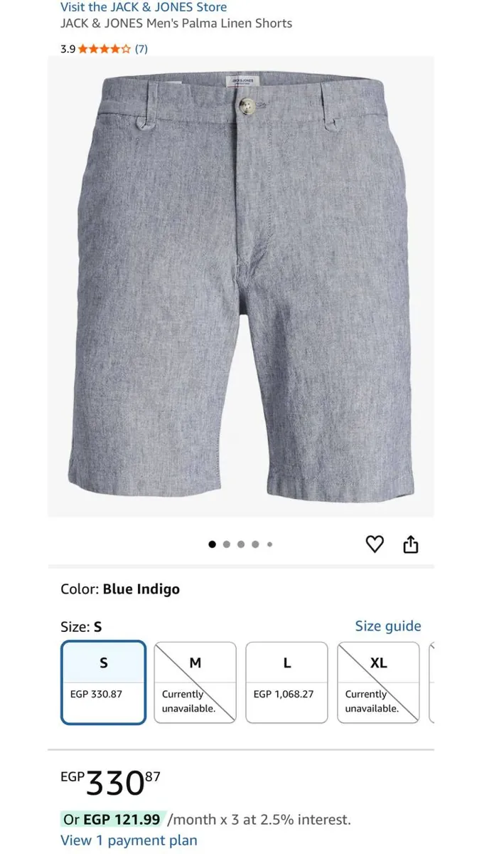 صورة 🔥 عرض على شورت كتان رجالي من JACK & JONES 🩳