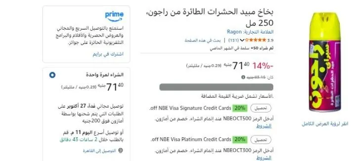 صورة بخاخ مبيد الحشرات الطائرة من راجون، 250 مل